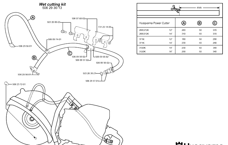 Accessories Diagram and Parts List for 268K (506293013)(1999-02) Husqvarna Lawn Tractor Accessories
