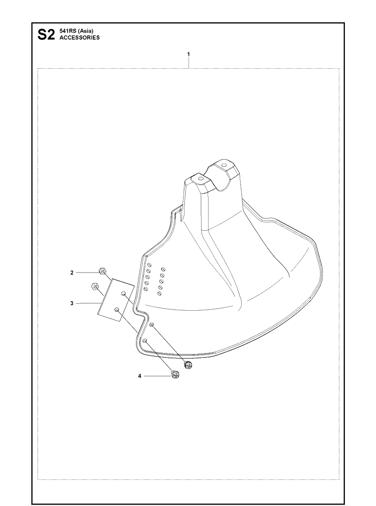 Accessories Diagram and Parts List for 541RS  Husqvarna Brush Cutter