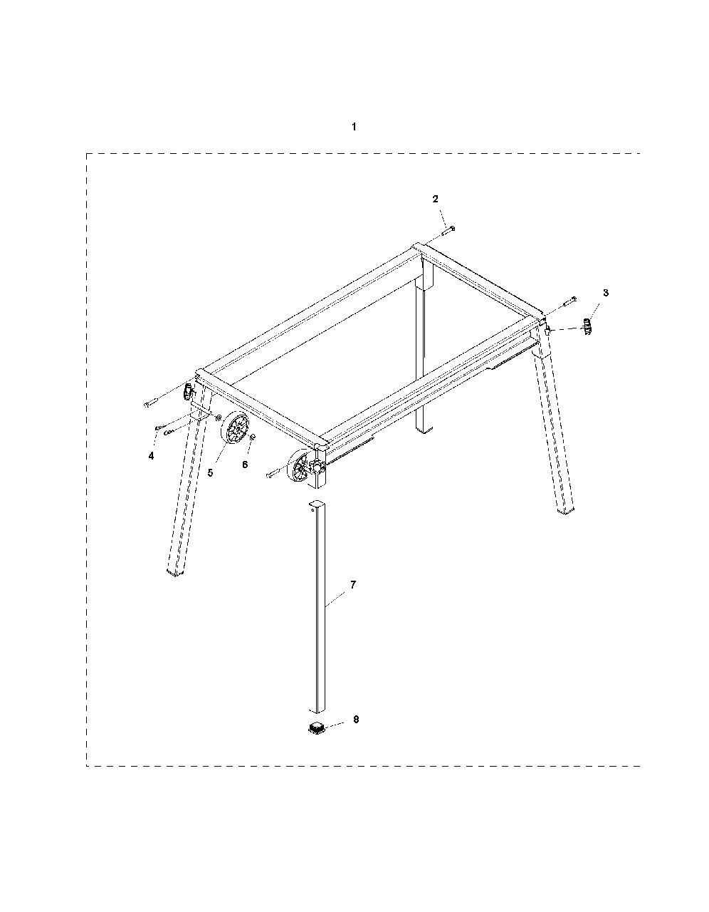 Fixed Stands Diagram and Parts List for MS360 2015-06 Husqvarna Circular Saw