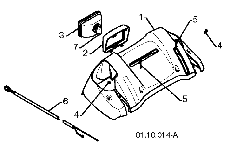 Handle 4 Diagram and Parts List for 5524ST (96191001612)(2012-08) Husqvarna Snow Blower