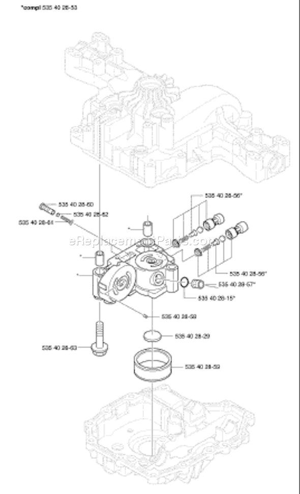 Page C Diagram and Parts List for K46TRANSMISSION 2002-06 Husqvarna Lawn Tractor Accessories