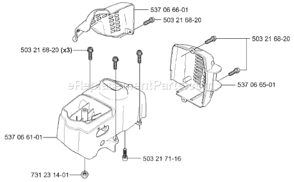 Page D Diagram and Parts List for HA850ATTACHMENT 2004-01 Husqvarna Trimmer