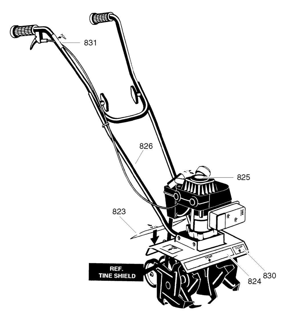 Decal Group Diagram and Parts List for 11054X37NB-CT20 2007 Husqvarna Cultivator