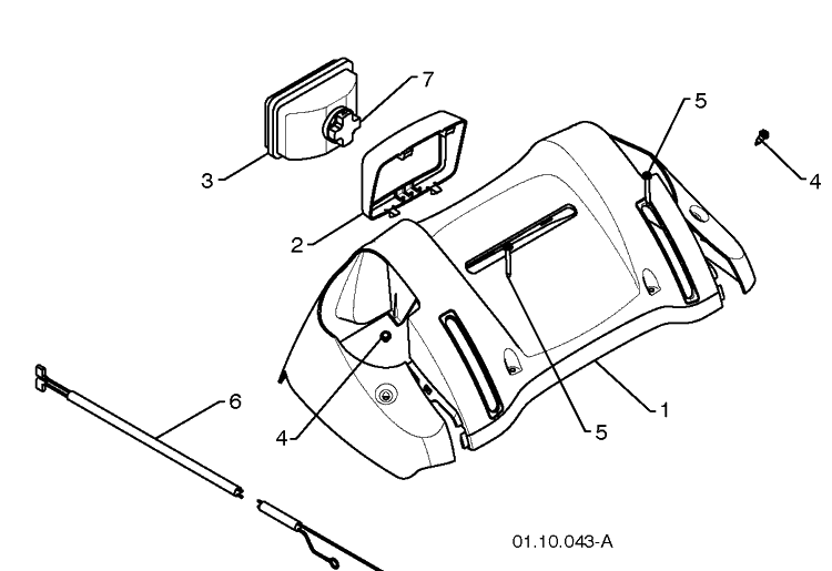 Handles 4 Diagram and Parts List for 1830SB (96193005700)(2010-04) Husqvarna Snow Blower