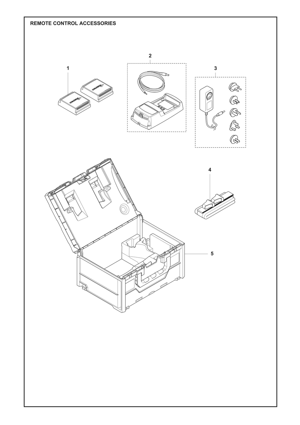 Remote Control Accessories Diagram and Parts List for P524XREFI  Husqvarna Lawn Tractor
