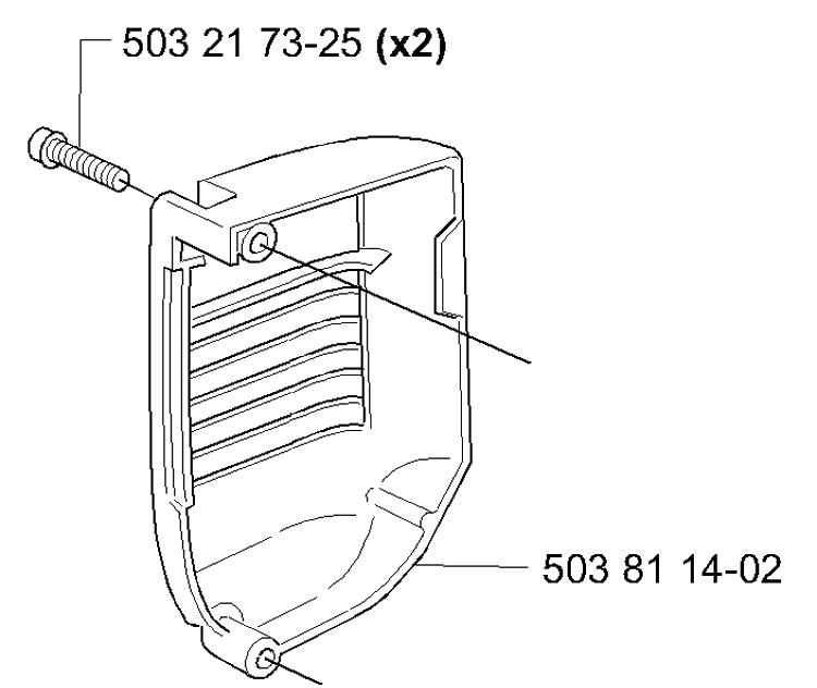 Muffler Cover Diagram and Parts List for 338XPT 2006-01 Husqvarna Chainsaw