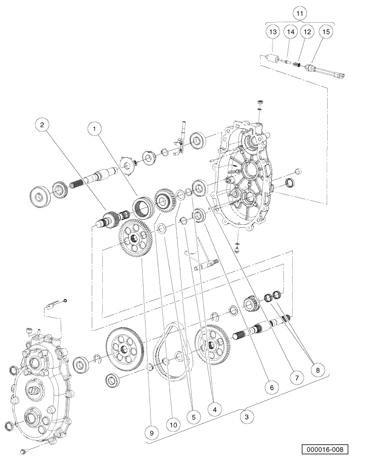 Transmission Diagram and Parts List for HUV4421GXP 2009 Husqvarna Lawn Tractor
