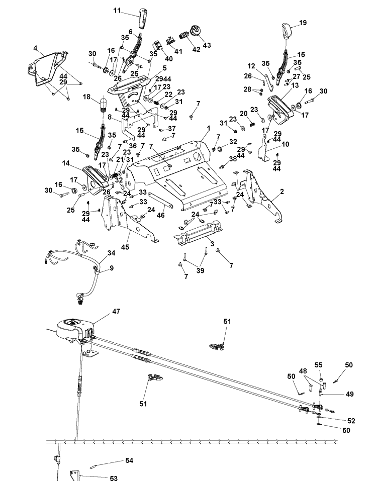 Control Panel And Discharge Chute 2 Diagram and Parts List for ST427  Husqvarna Snow Blower