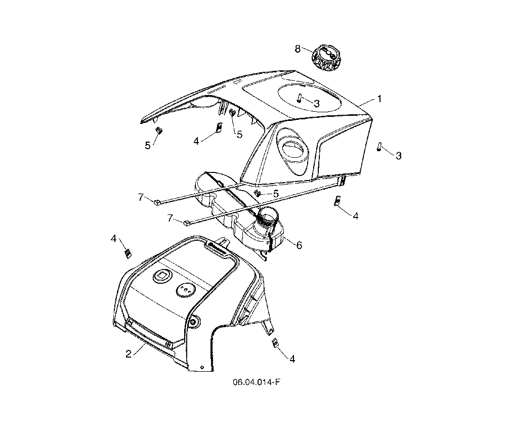 Top cover/rear upper cover Diagram and Parts List for ST151-96183000405  Husqvarna Snow Blower