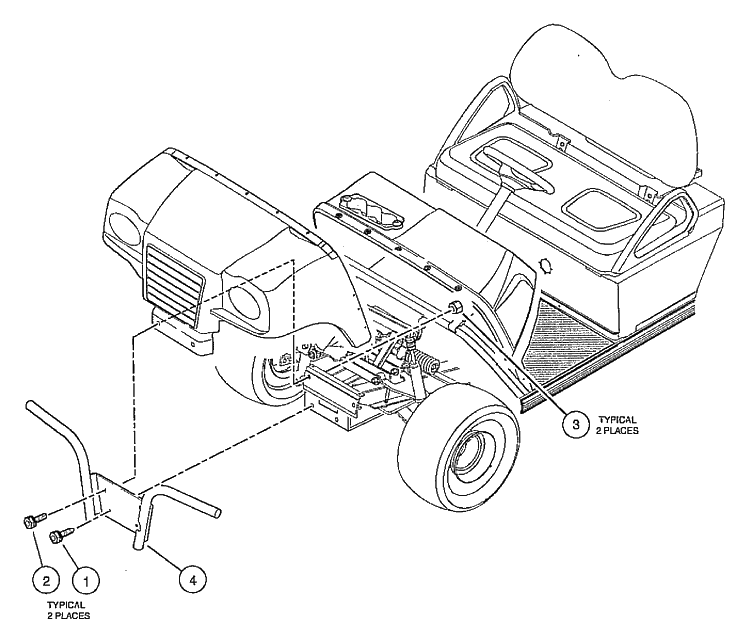 Brush Guard Diagram and Parts List for HUV4210GXP 2005-06 Husqvarna Lawn Tractor