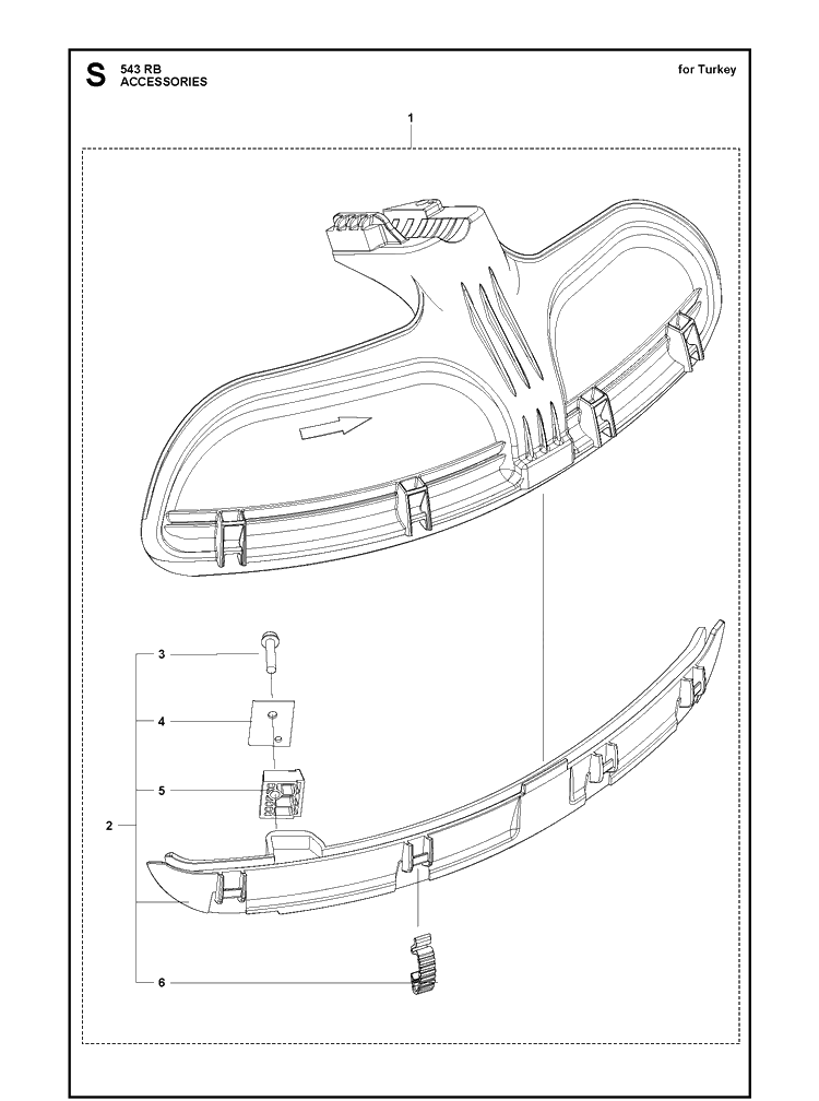 Accessories 4 Diagram and Parts List for 543RB  Husqvarna Brush Cutter