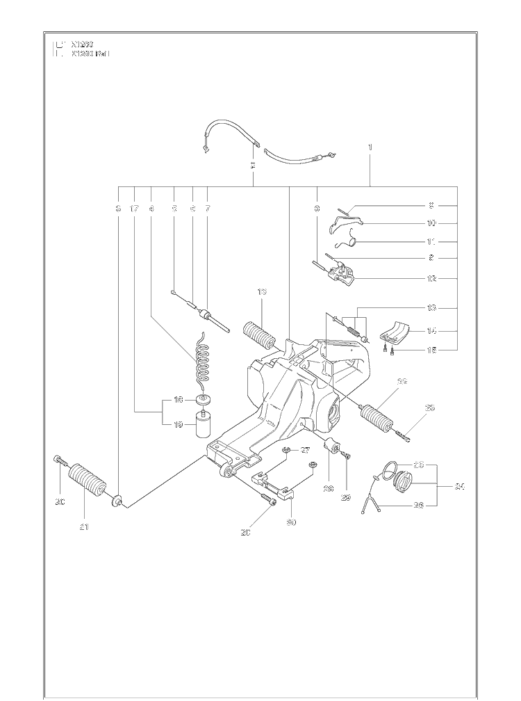 Fuel Tank Diagram and Parts List for K1260 (K1260 Rail)(2010-10) Husqvarna Table Saw Accessories