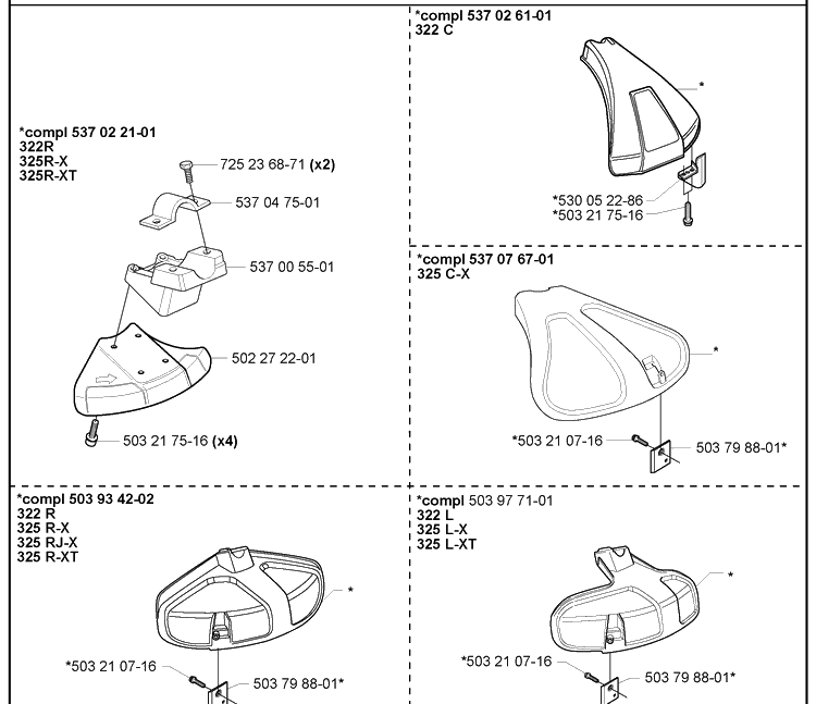 Accessories 2 Diagram and Parts List for 322C 2000-10 Husqvarna Brush Cutter
