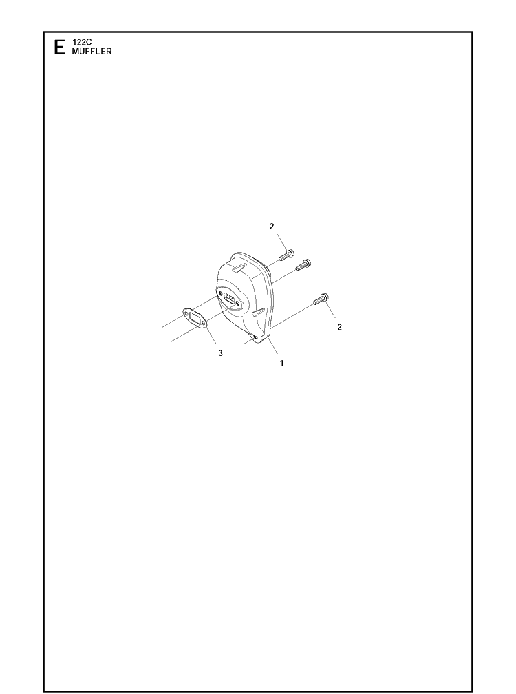 Muffler Diagram and Parts List for 122C 966712701 Husqvarna Edger