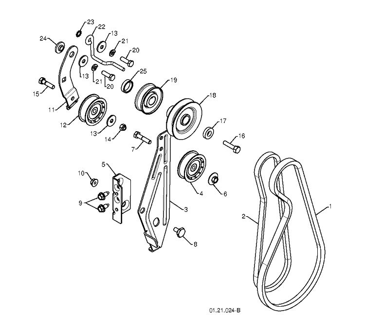 Chassis, Engine And Pulleys 4 Diagram and Parts List for 14527XLS (96193006101)(2010-08) Husqvarna Snow Blower