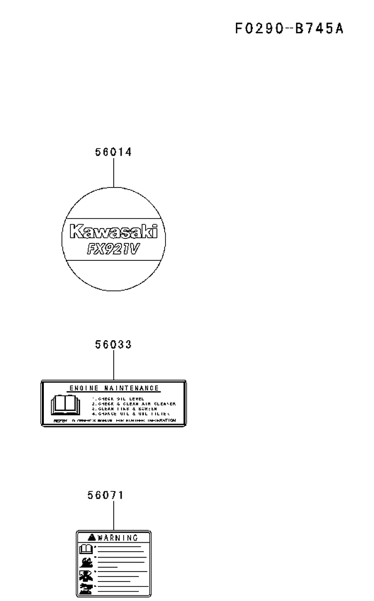 Decals Diagram and Parts List for FX921V-DS06 2017-09 Husqvarna Engine