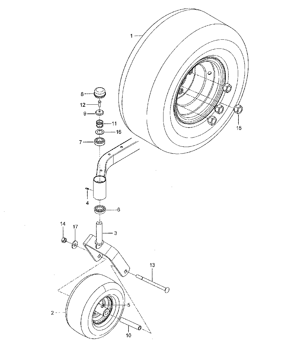 Wheels & tires Diagram and Parts List for 967844901-00  Husqvarna Lawn Mower