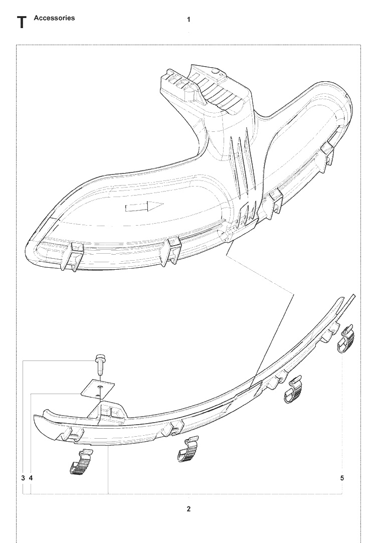 Guards Diagram and Parts List for 143RII 20082200001-20090100000 Husqvarna Brush Cutter