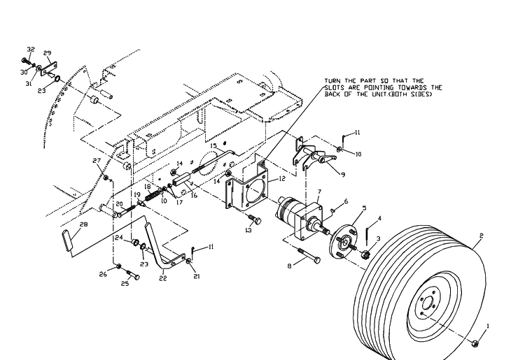Park Brake Assembly Diagram and Parts List for ZTHKW4818 2001-09 Husqvarna Lawn Mower