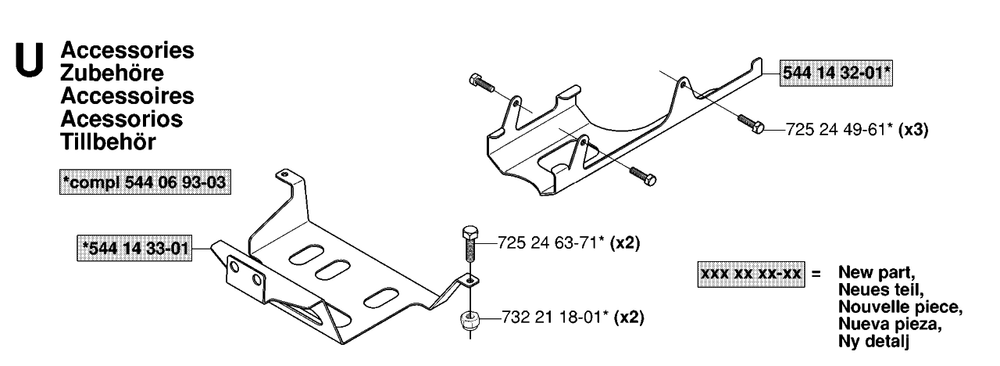 Accessories Diagram and Parts List for R15-V2AWD (965080101)(2006-05) Husqvarna Lawn Tractor