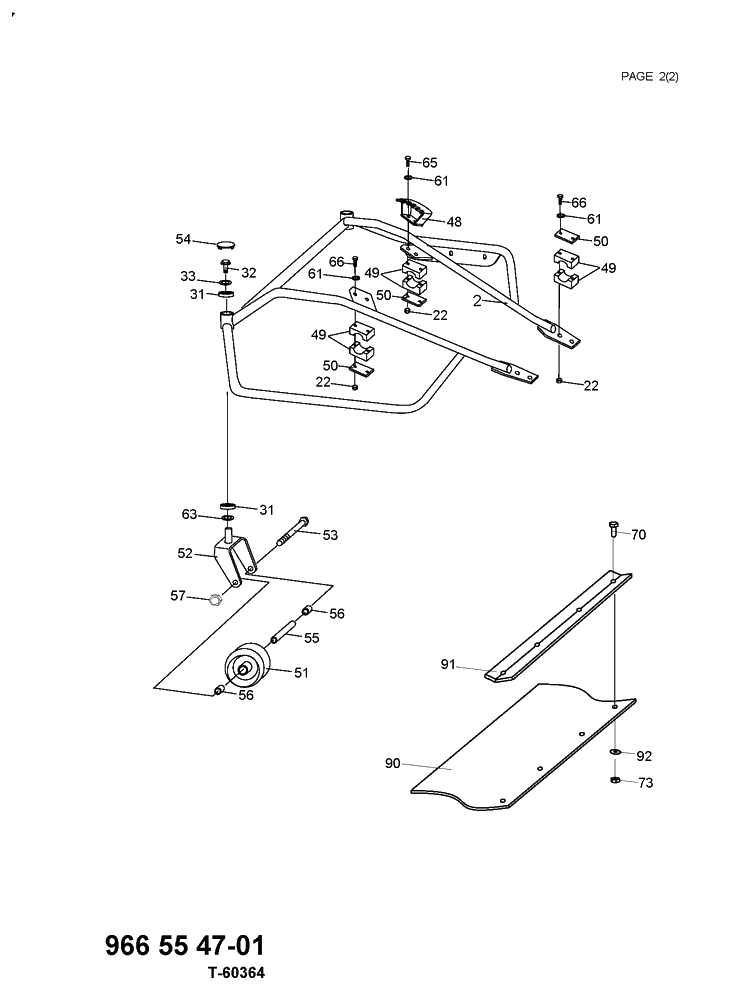 Product Complete Diagram and Parts List for 966554701 2010-09 Husqvarna Lawn Mower