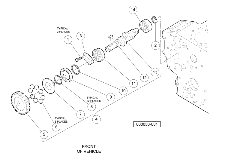 Shaft Diagram and Parts List for HUV4420G 2006-11 Husqvarna Lawn Tractor