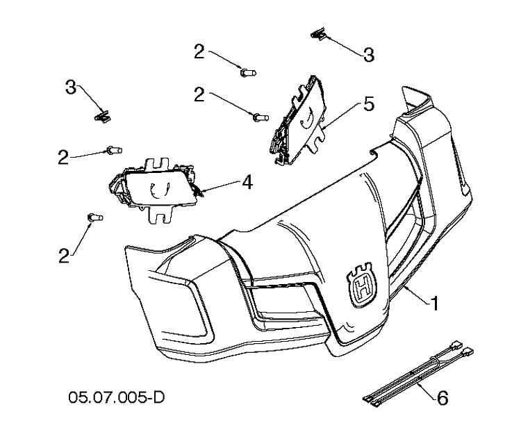 Control Panel And Discharge Chute 10 Diagram and Parts List for ST224 (96191008705)(2019-03) Husqvarna Snow Blower