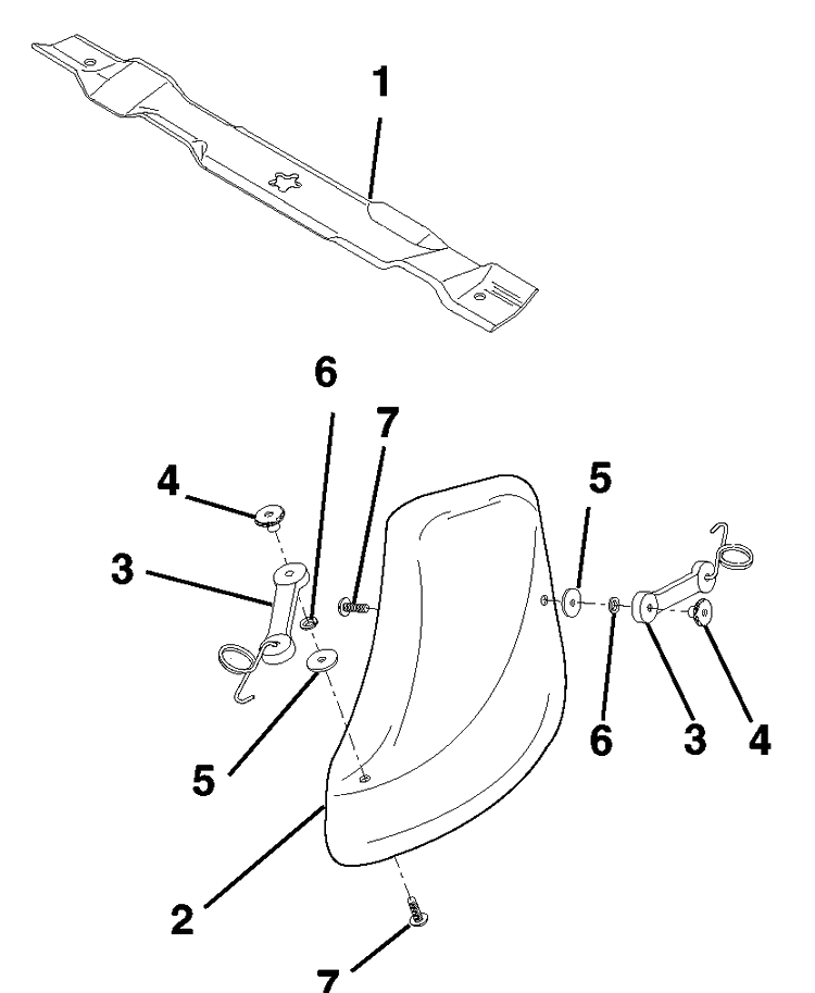 Mower Mulcher Kit 46 Inch Cut Diagram and Parts List for MK46A 2000-01 Husqvarna Lawn Tractor Accessories