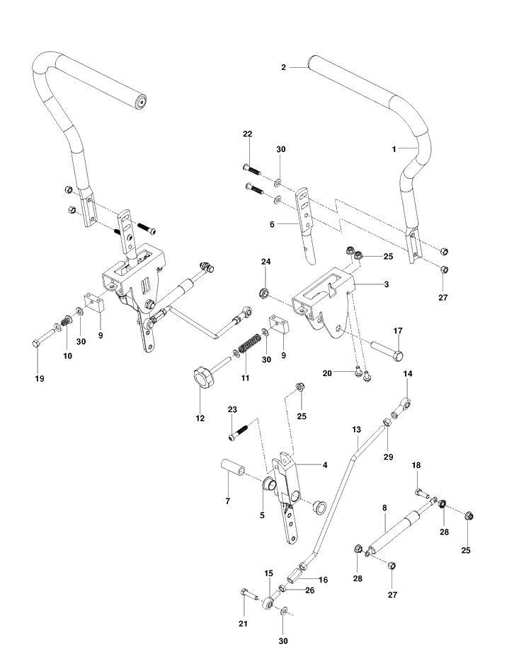 Steering Diagram and Parts List for RZ4824TFBF (96700380302)(2015-05) Husqvarna Lawn Mower