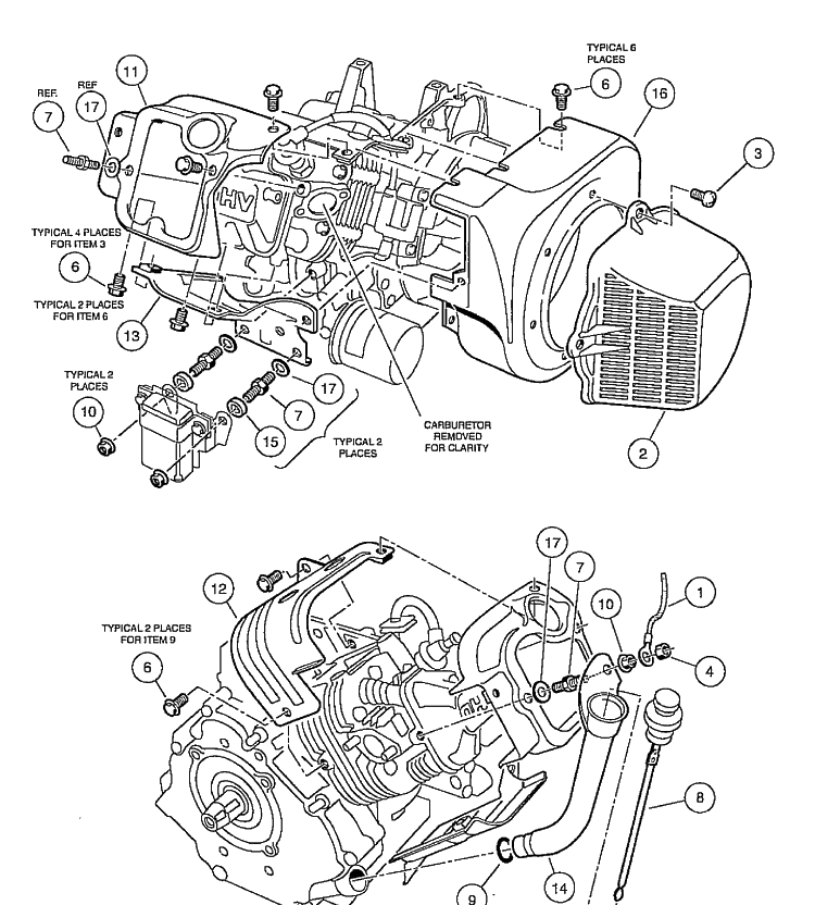 Fe350 Engine - Shrouds And Brackets Diagram and Parts List for HUV4210GXP 2005-06 Husqvarna Lawn Tractor