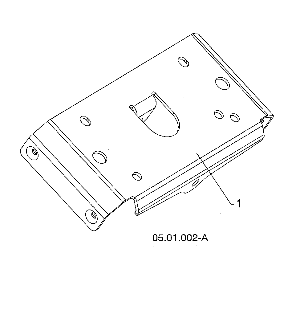 Small mounting plate Diagram and Parts List for 96193009603  Husqvarna Snow Blower