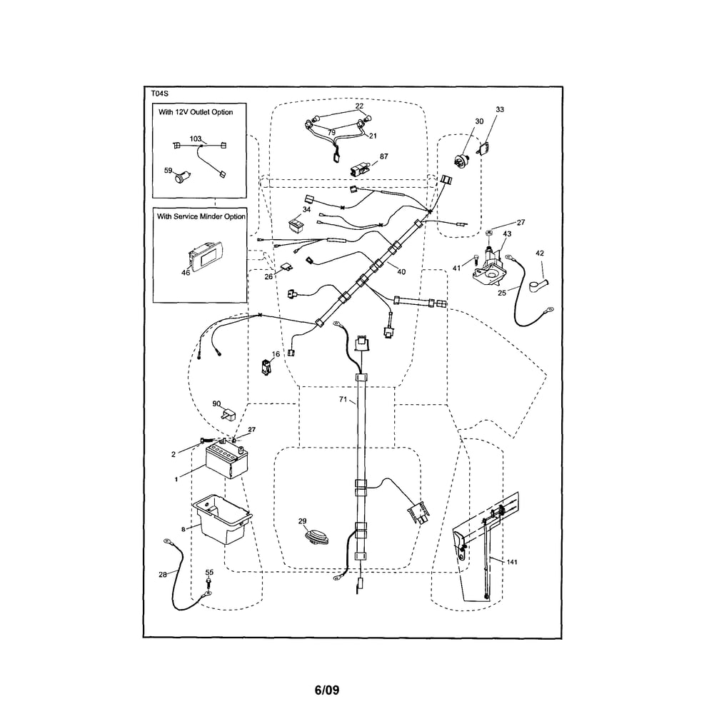 Electrical Diagram and Parts List for 917289540  Husqvarna Lawn Tractor