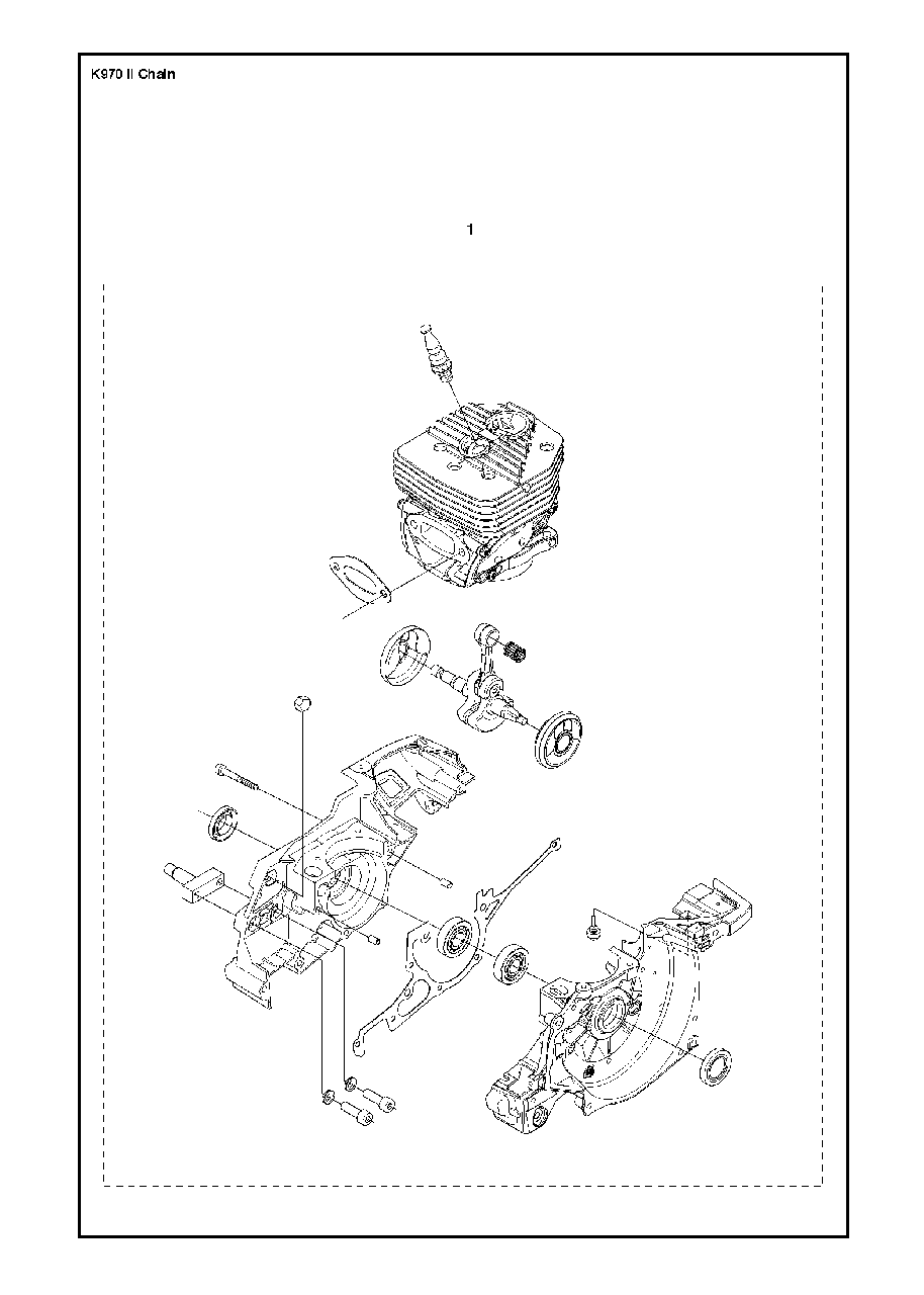 Engine Diagram and Parts List for K970IICHAIN 2015-03 Husqvarna Circular Saw
