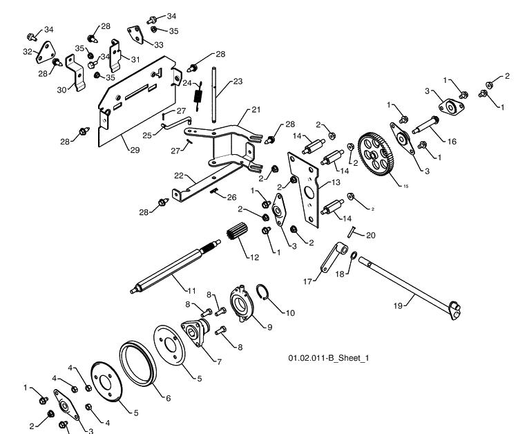Drive 3 Diagram and Parts List for ST276EP (96191003200)(2009-09) Husqvarna Snow Blower