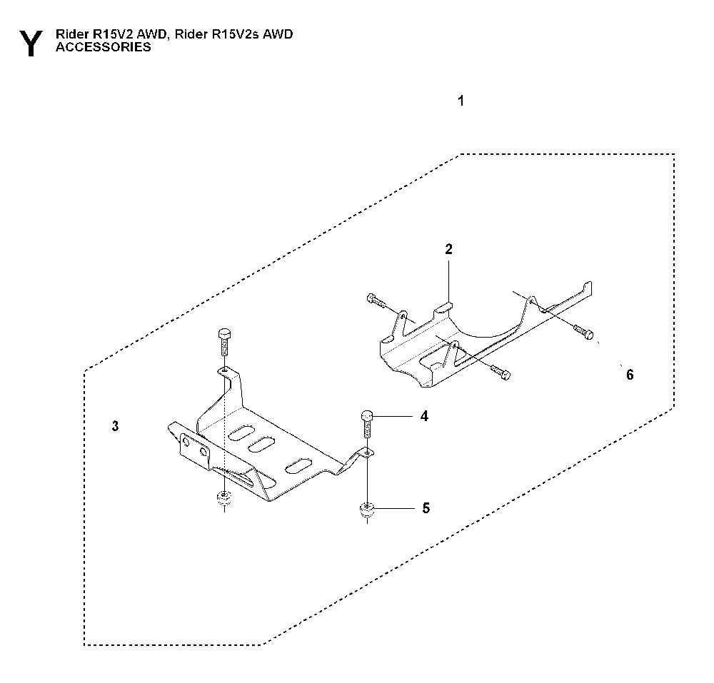 Accessories Diagram and Parts List for RIDER15V2SAWD (965200901)(2009-04) Husqvarna Lawn Tractor