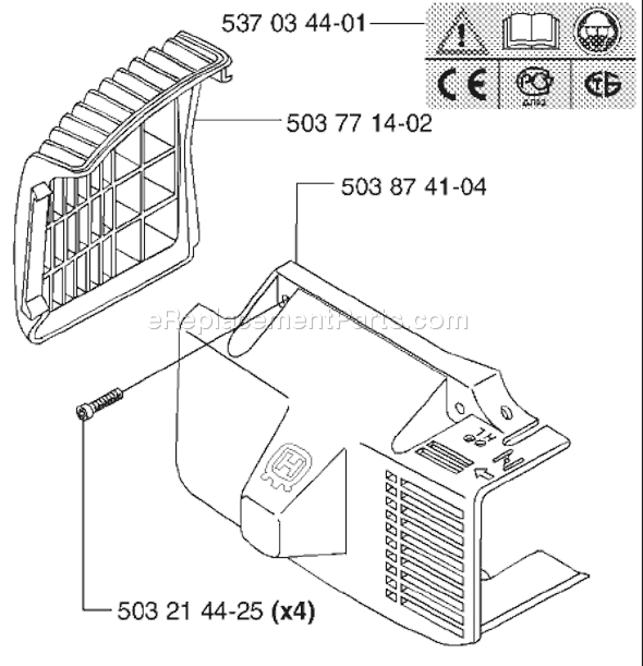 Page D Diagram and Parts List for 225H60 2002-06 Husqvarna Trimmer