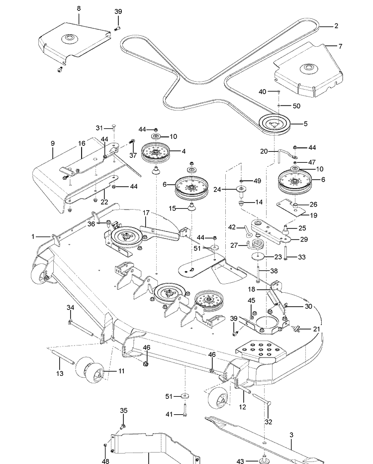 Mower Deck / Cutting Deck 2 Diagram and Parts List for Z572X  Husqvarna Lawn Mower