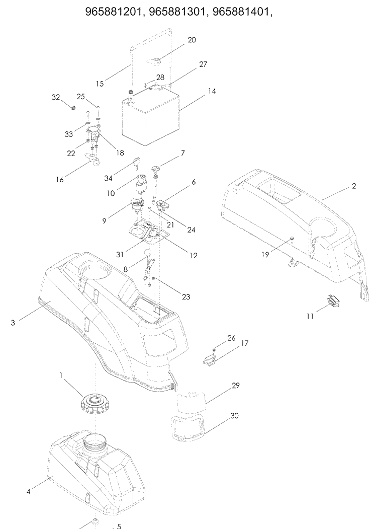 Ignition 2 Diagram and Parts List for RZ5424 (965881301)(2009-01) Husqvarna Lawn Mower