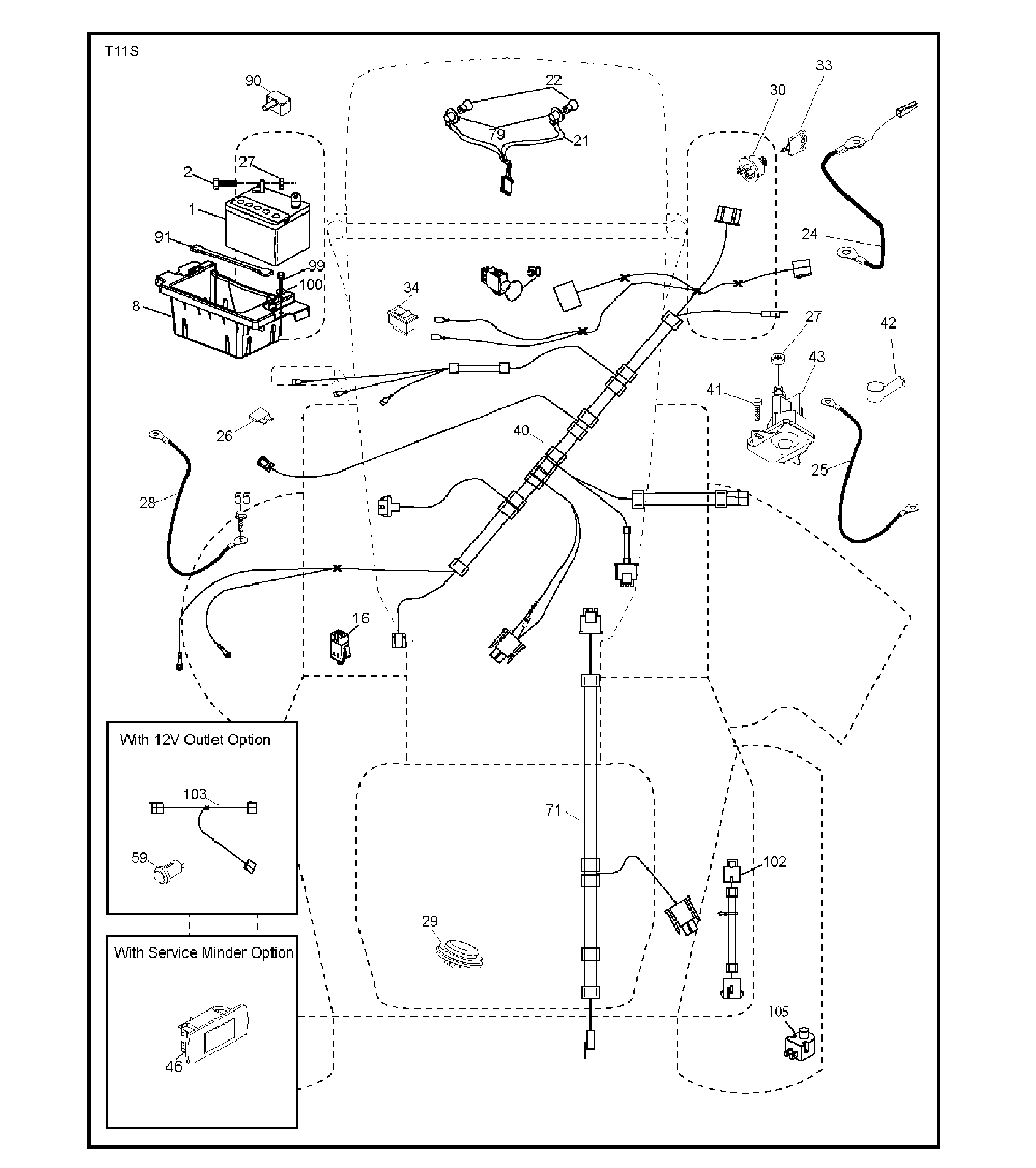 Electrical Diagram and Parts List for YTH2754T (96041022100)(2010-12) Husqvarna Lawn Tractor