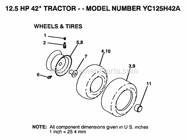Sunstrand Pump Diagram and Parts List for YC125H42A 1993 Husqvarna Lawn Tractor