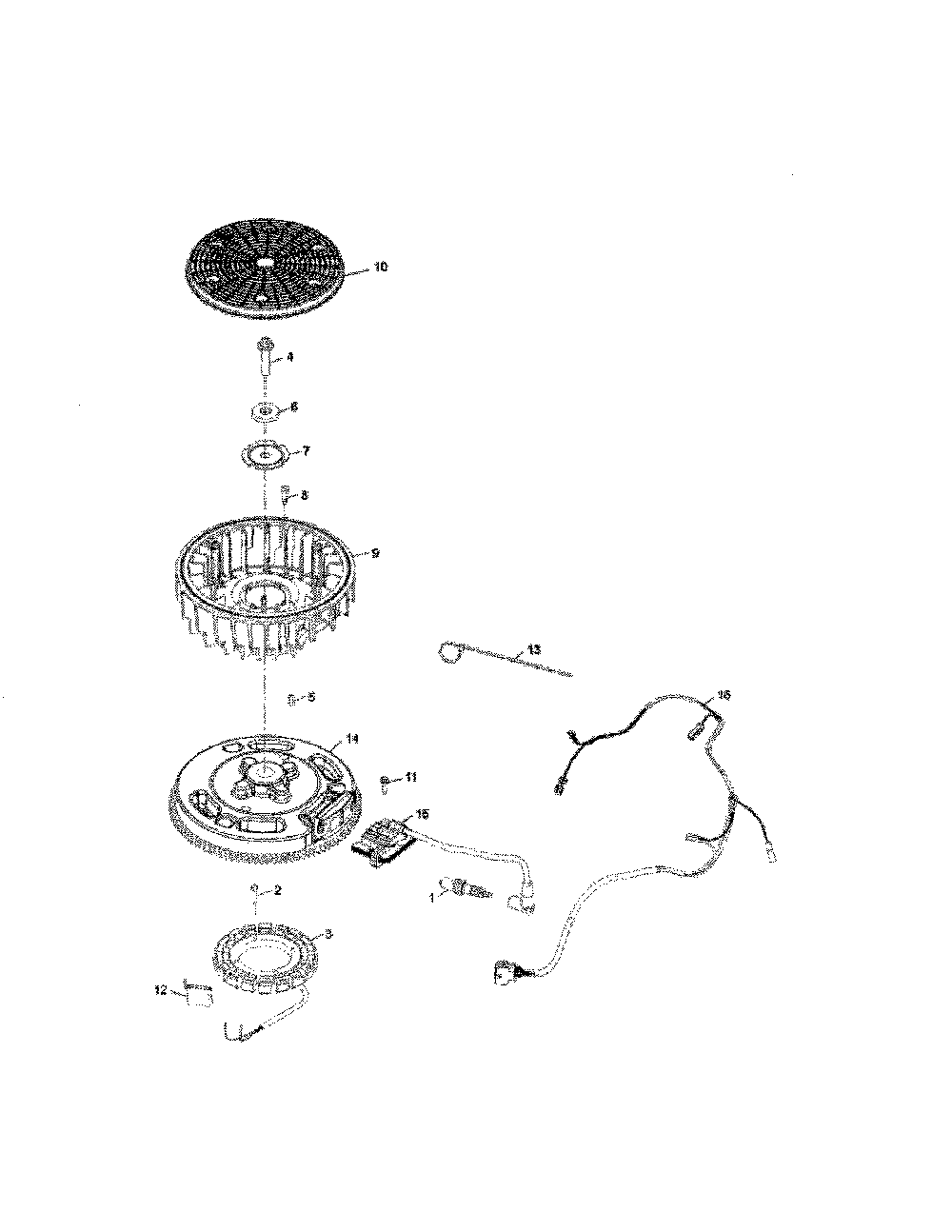 Ignition/charging Diagram and Parts List for YT48CS-96043022400  Husqvarna Lawn Tractor