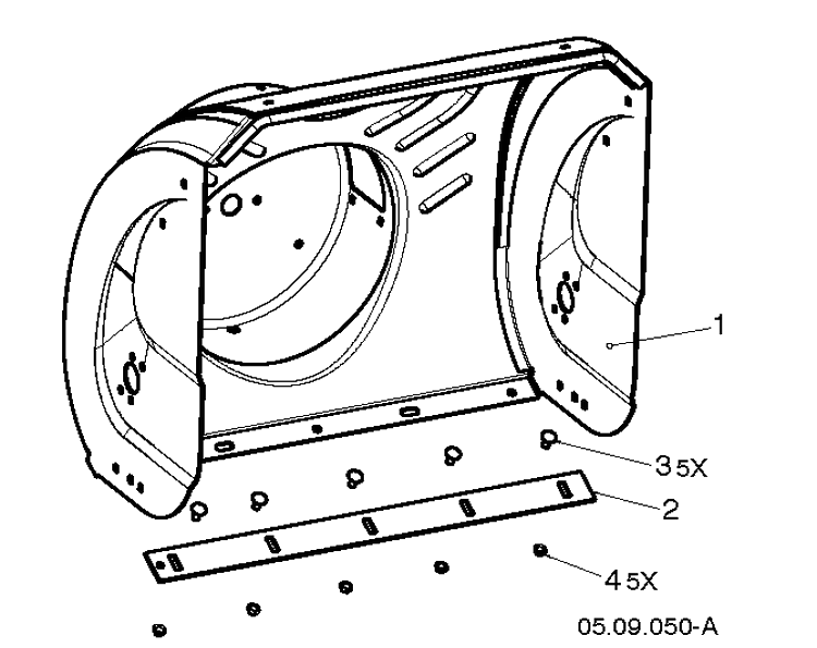 Auger Housing And Impeller 6 Diagram and Parts List for ST224 (96193009606)(2019-03) Husqvarna Snow Blower