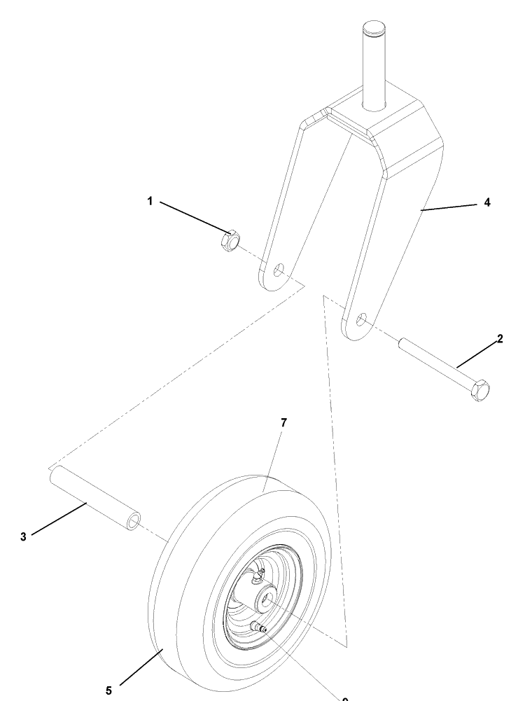 Caster Assembly Diagram and Parts List for CZ3815 (968999245)(2006-08) Husqvarna Lawn Mower