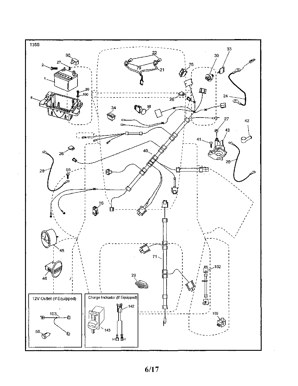 Electrical Diagram and Parts List for 96045005700  Husqvarna Lawn Tractor