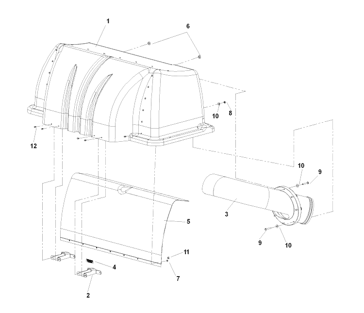 Hood Assembly 1 Diagram and Parts List for IZ5225TXPKOA (968999307)(2007-04) Husqvarna Lawn Mower