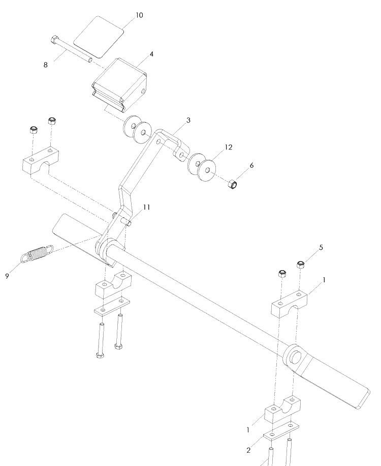 Parking Brake Diagram and Parts List for WH4817 (966947002)(2008-09) Husqvarna Lawn Mower