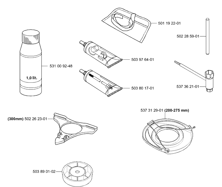 Accessories (A) Diagram and Parts List for 333RX 2005-06 Husqvarna Trimmer