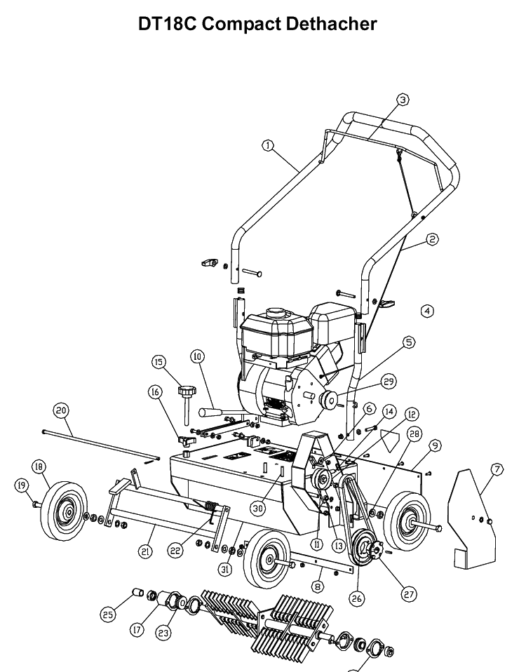 Chassis, Engine And Pulleys 2 Diagram and Parts List for SD18 2001-03 Husqvarna Lawn Tractor Accessories
