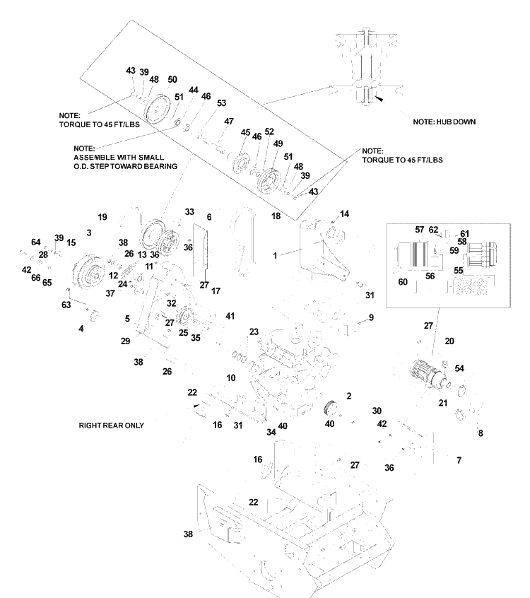 Engine Assembly 34 H.P. Diagram and Parts List for BZ6134D (968999214) (BAM) (033600000 and Up)(2004-11) Husqvarna Lawn Mower