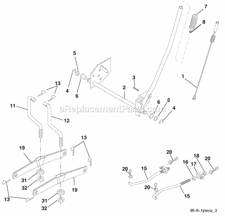 Page G Diagram and Parts List for CO17542LT 2007-02 Husqvarna Lawn Tractor